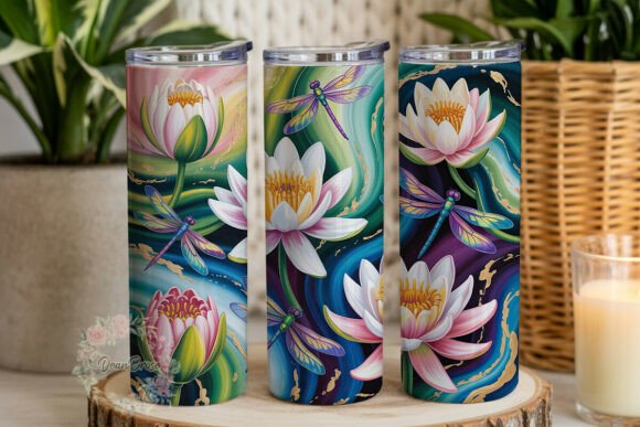 Aqua Dragonfly Lily 20oz Tumbler Wrap Review