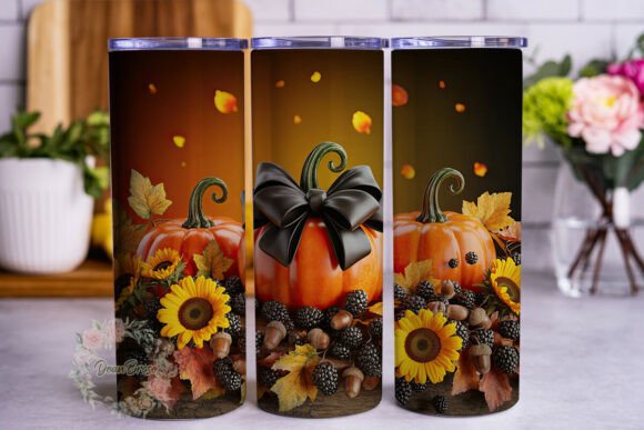 Autumn Harvest Pumpkin Bow Tumbler Wrap Review