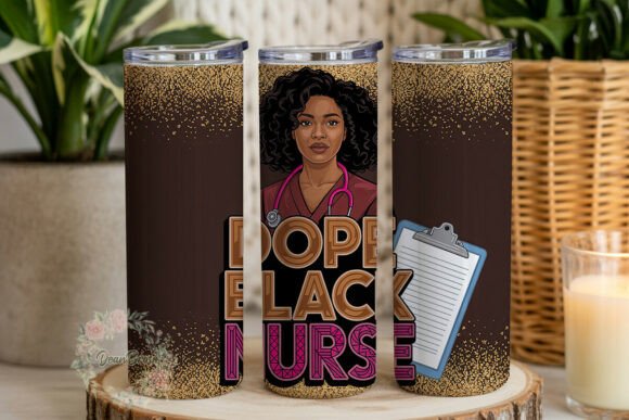 Dope Black Nurse Glitter 20oz Tumbler Review