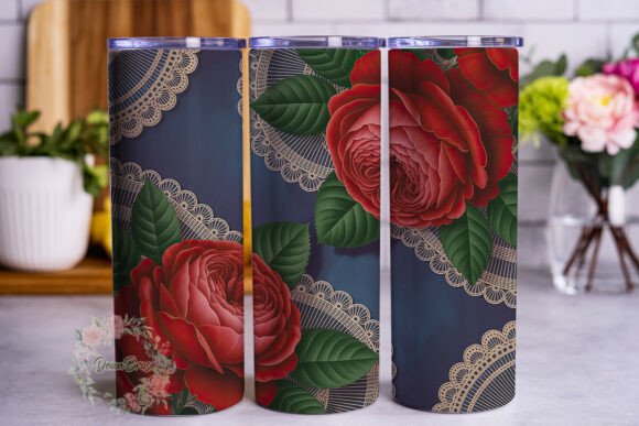 Elegant Red Roses Lace Tumbler Wrap Review