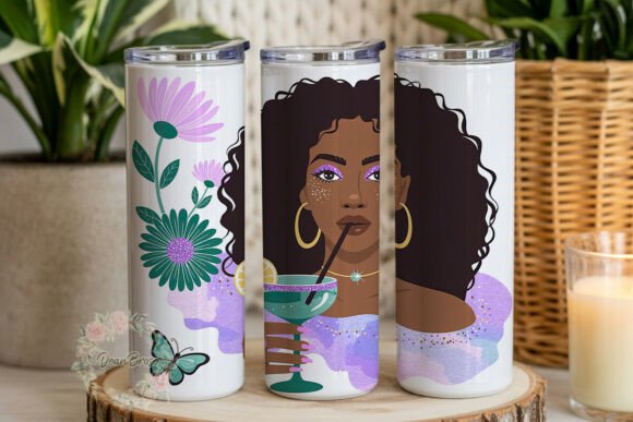 Glam Afro Girl Floral Tumbler Wrap Review