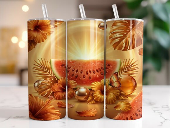 Golden Watermelon Summer Tumbler Wrap Review