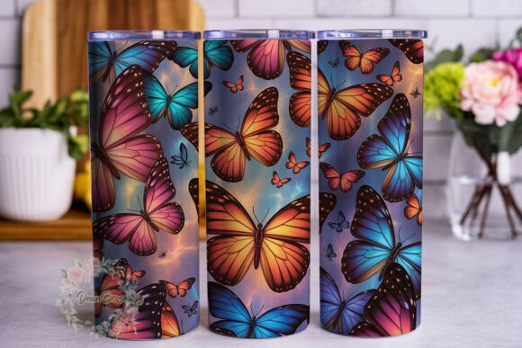 Luminous Butterfly Blue Purple Tumbler Review