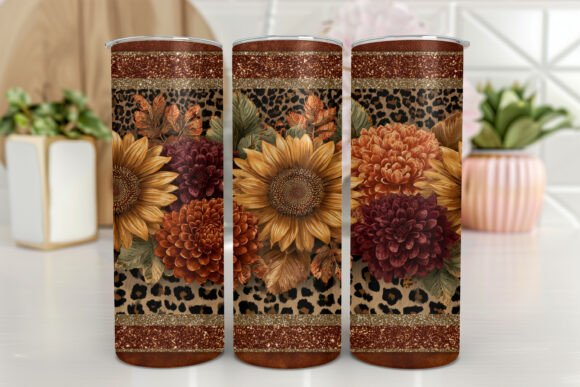 Sunflower Leopard Tumbler Wrap Glitter Review