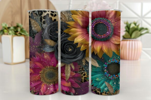 Sunflowers Tumbler Design, Glitter Review