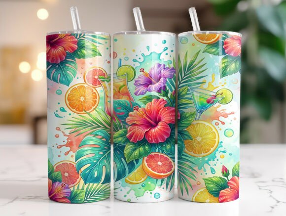 Tropical Fruit Summer 20 Oz Tumbler Wrap