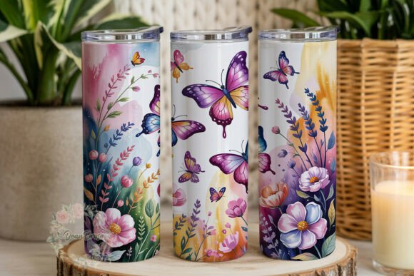 Watercolor Butterfly Floral 20oz Tumbler Review