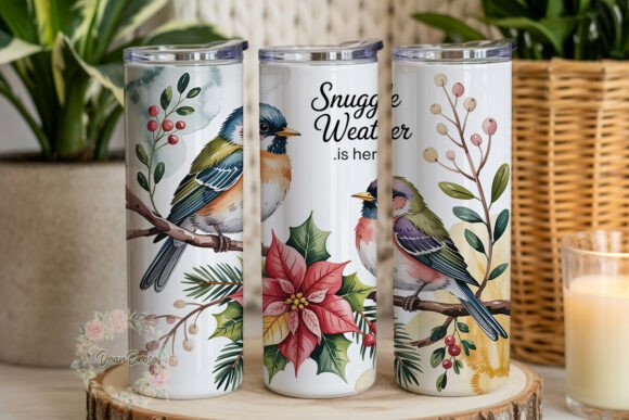 Winter Birds Poinsettia 20oz Tumbler Review
